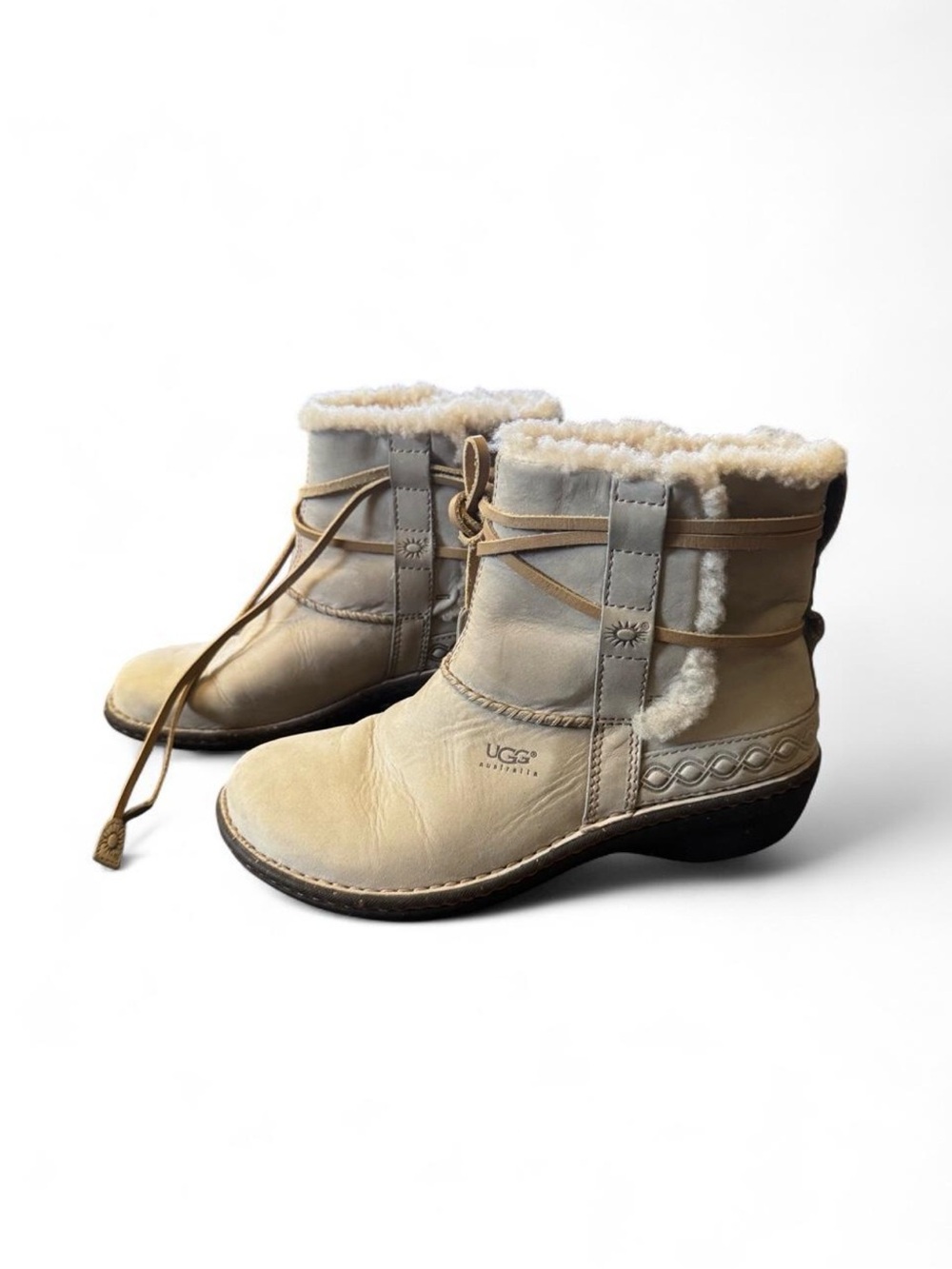 UGG Women's Australian Cream Shearling-Lined Short Boots